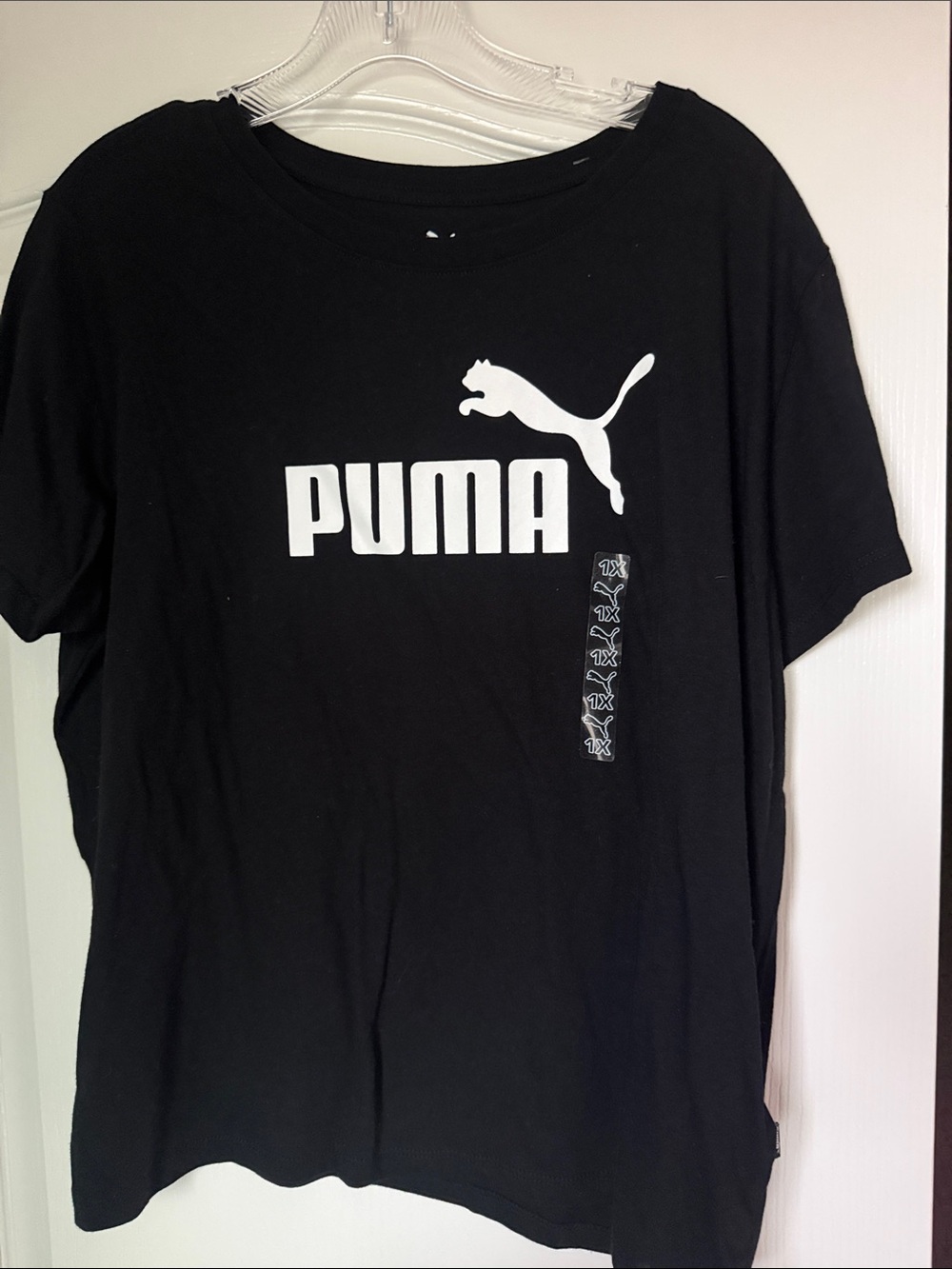 Puma Black Tee with White Logo